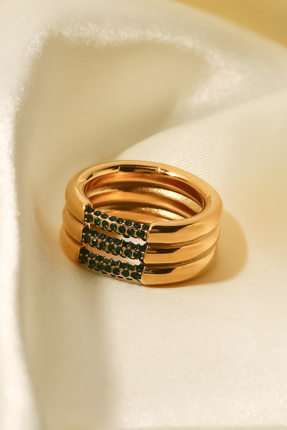 Triple-Layered Rhinestone Ring  Rings- Doll Fits