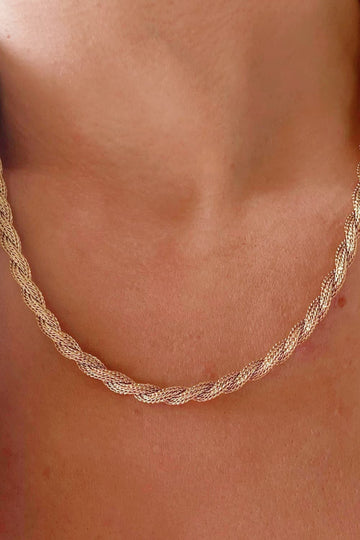 Twisted Stainless Steel Necklace  Necklaces- Doll Fits
