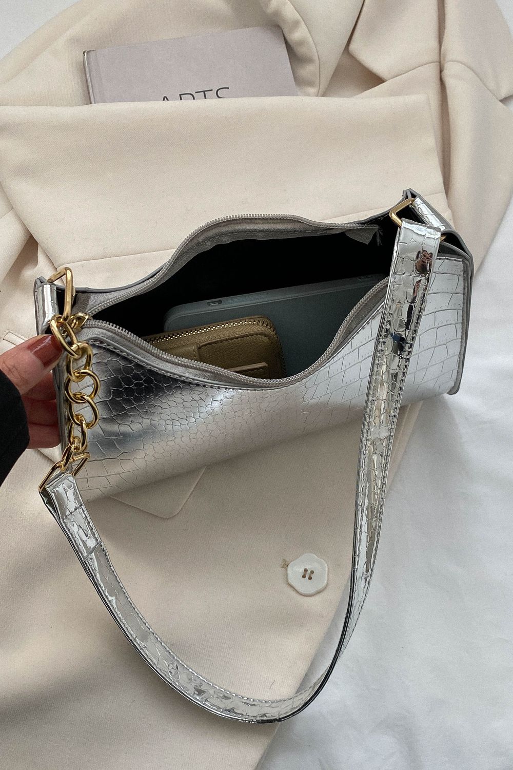 PU Leather Shoulder Bag  - Doll Fits