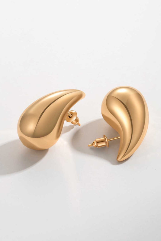 Big Size Water Drop Brass Earrings  Earrings- Doll Fits