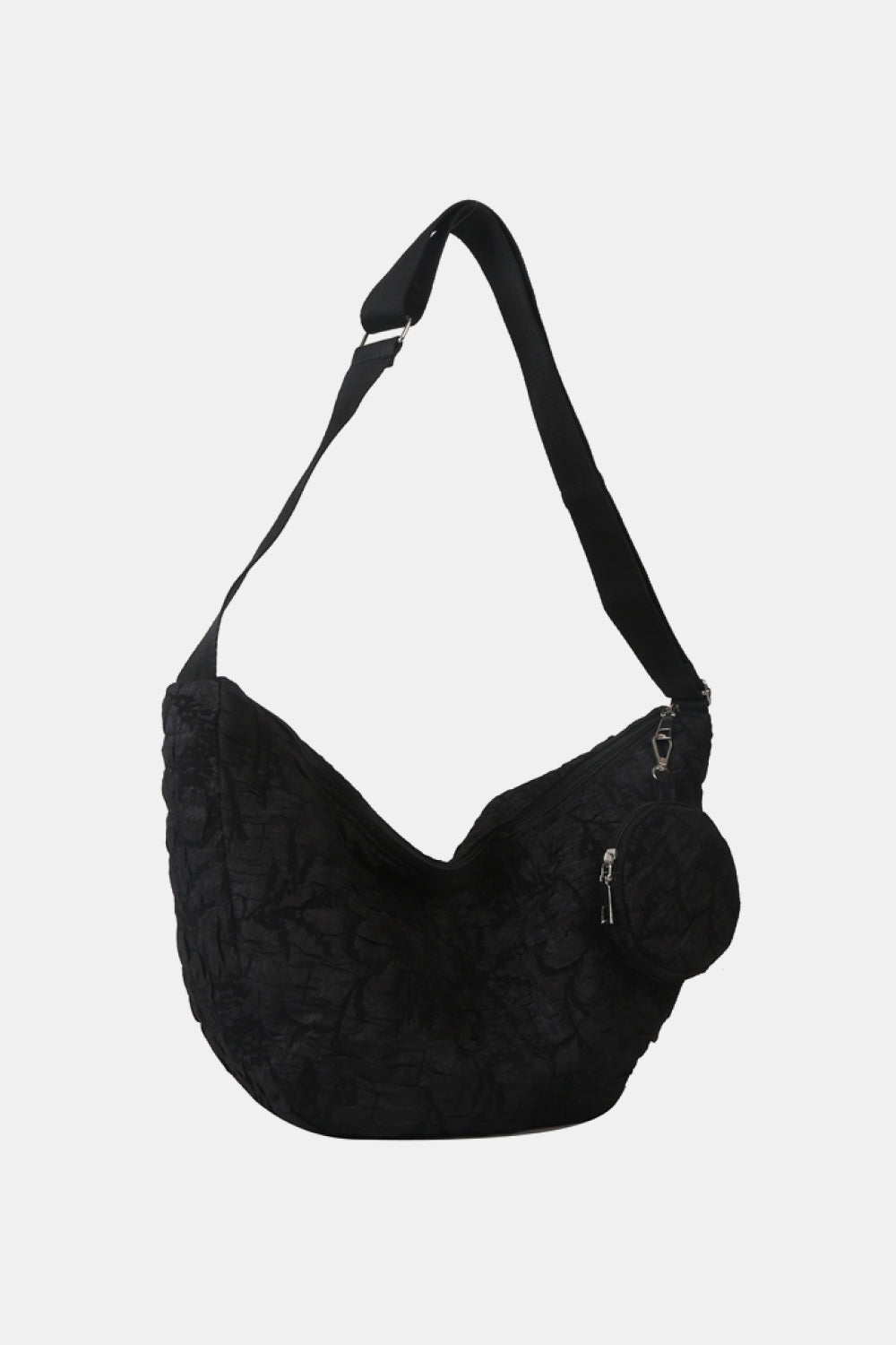 Textured Polyester Shoulder Bag  - Doll Fits