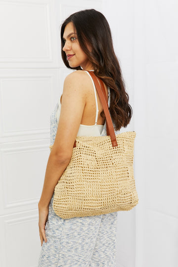 Fame Picnic Date Straw Tote Bag  Handbags- Doll Fits