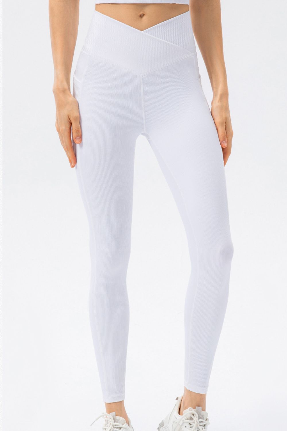 V Shape Waistband Slim Fit Long Sports Pants  - Doll Fits