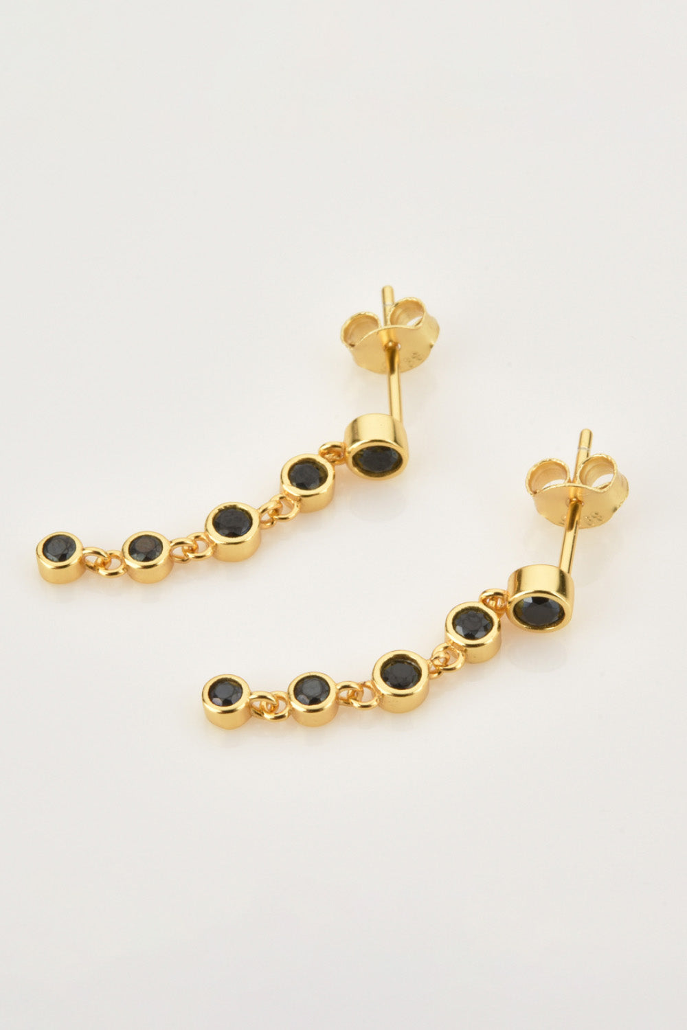 Inlaid Zircon 925 Sterling Silver Earrings  Earrings- Doll Fits