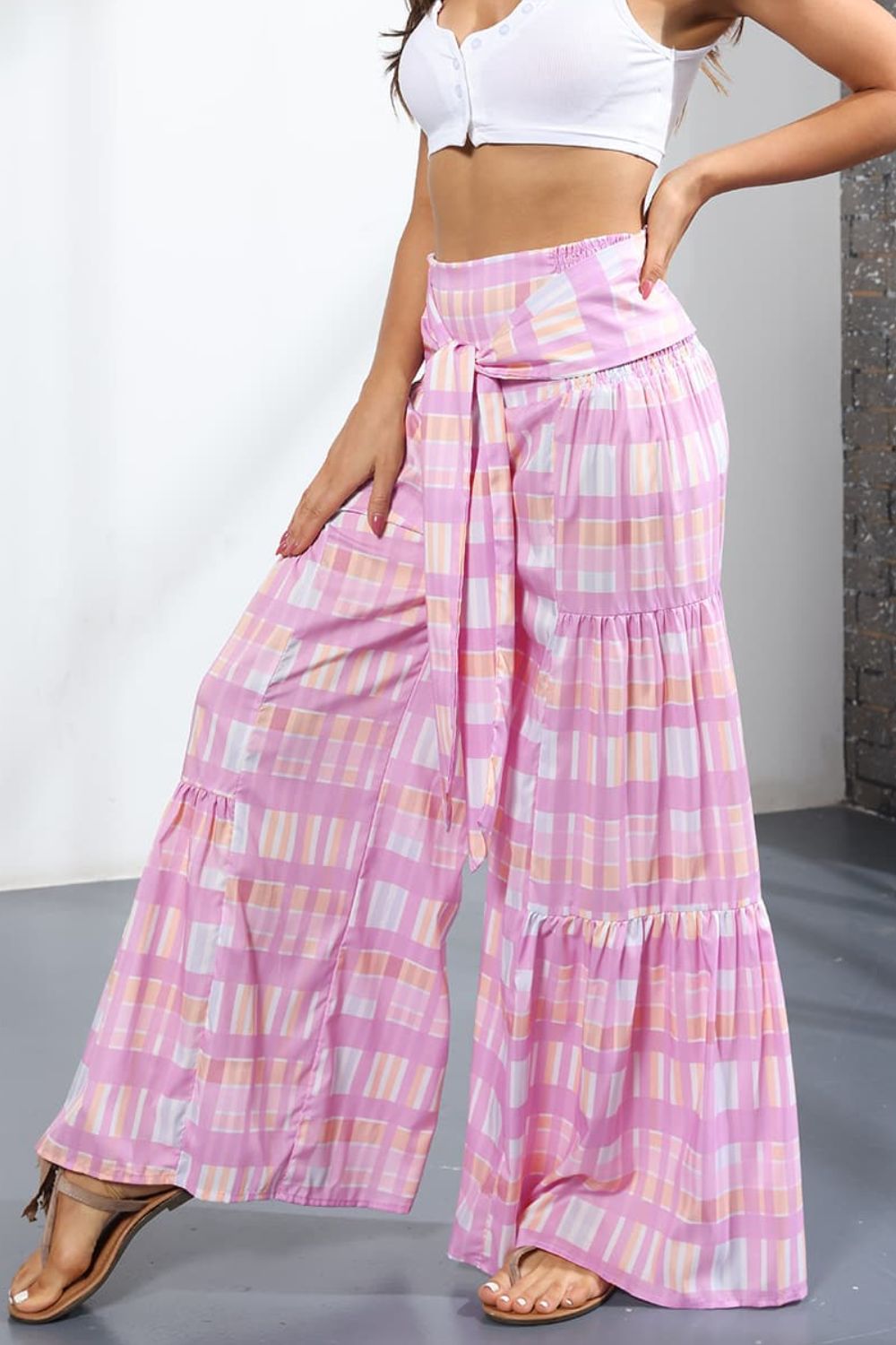 Printed High-Rise Tied Culottes  - Doll Fits