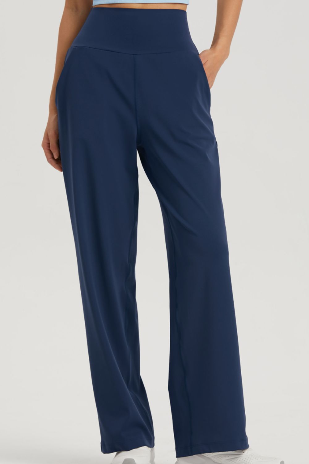 Straight Leg Sports Pants with Pockets  - Doll Fits
