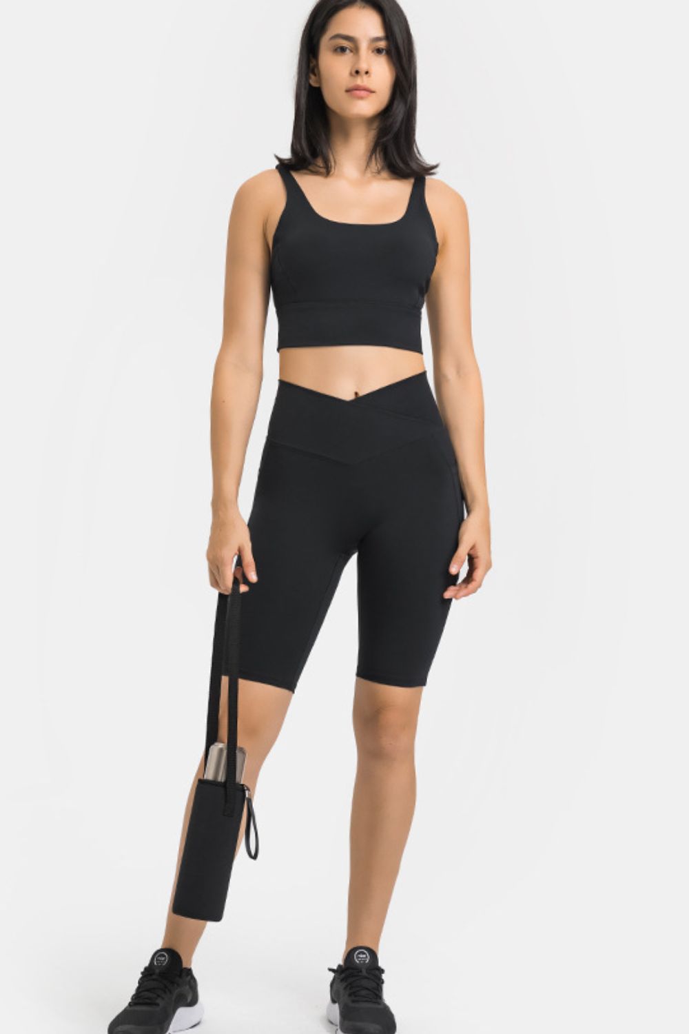 High Waist Biker Shorts with Pockets  Activewear- Doll Fits