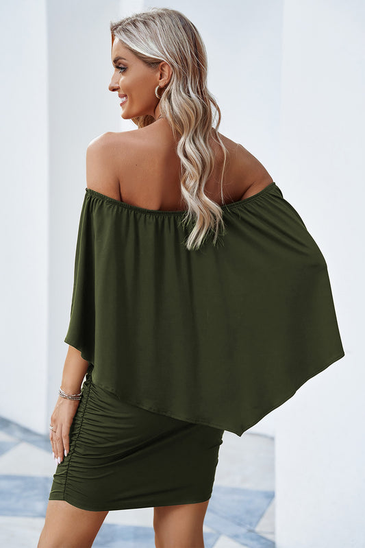 Full Size Off-Shoulder Layered Dress  Dresses- Doll Fits
