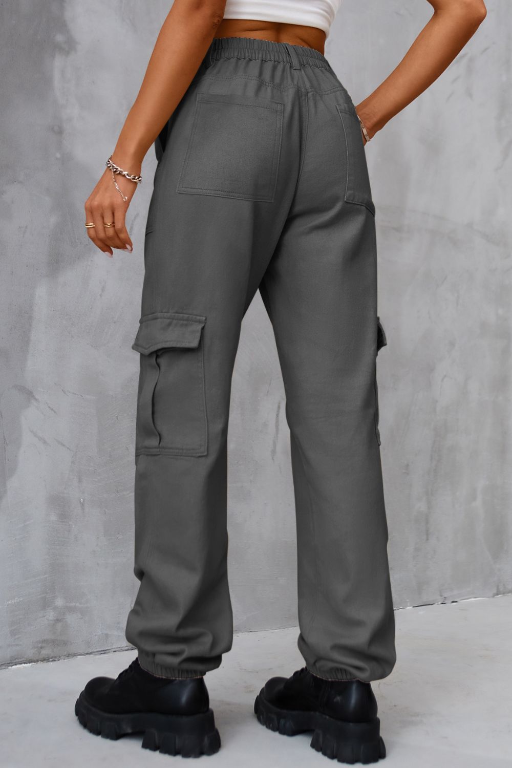 Buttoned High Waist Jeans with Pockets  - Doll Fits