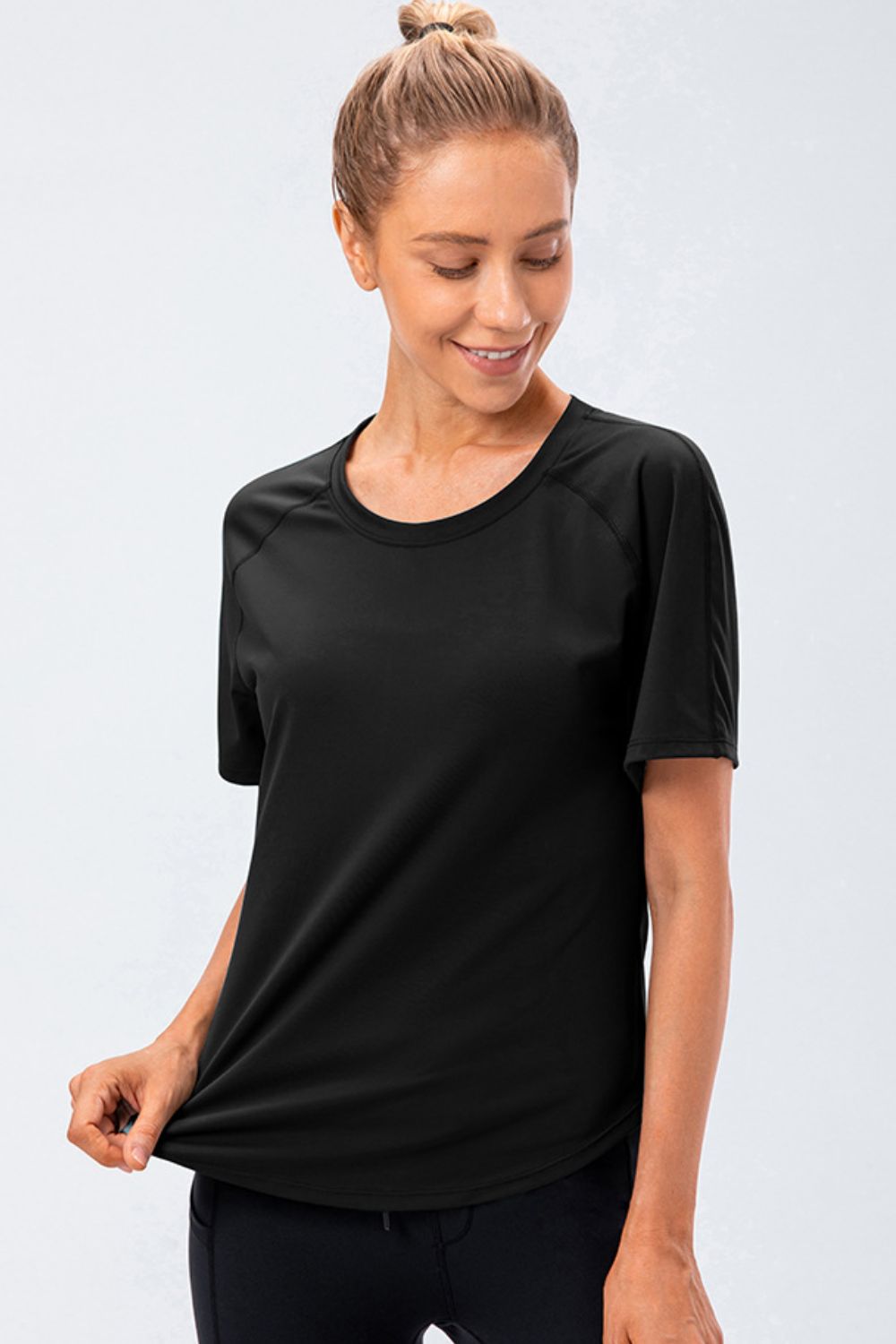 Round Neck Raglan Sleeve Active Tee  - Doll Fits