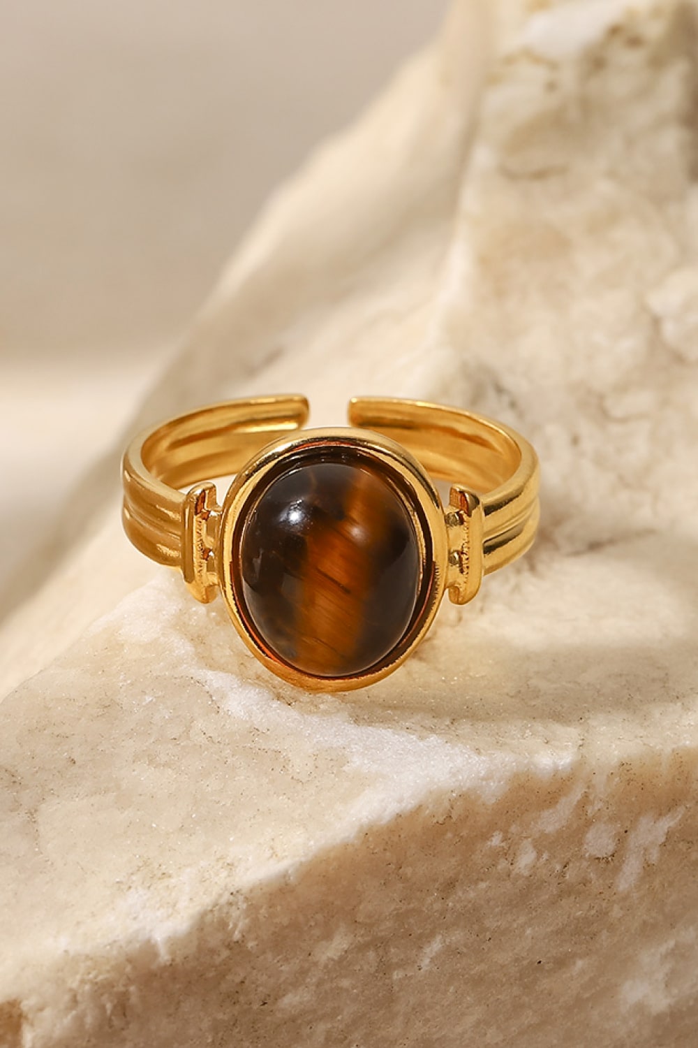 18K Gold Plated Open Ring  Rings- Doll Fits