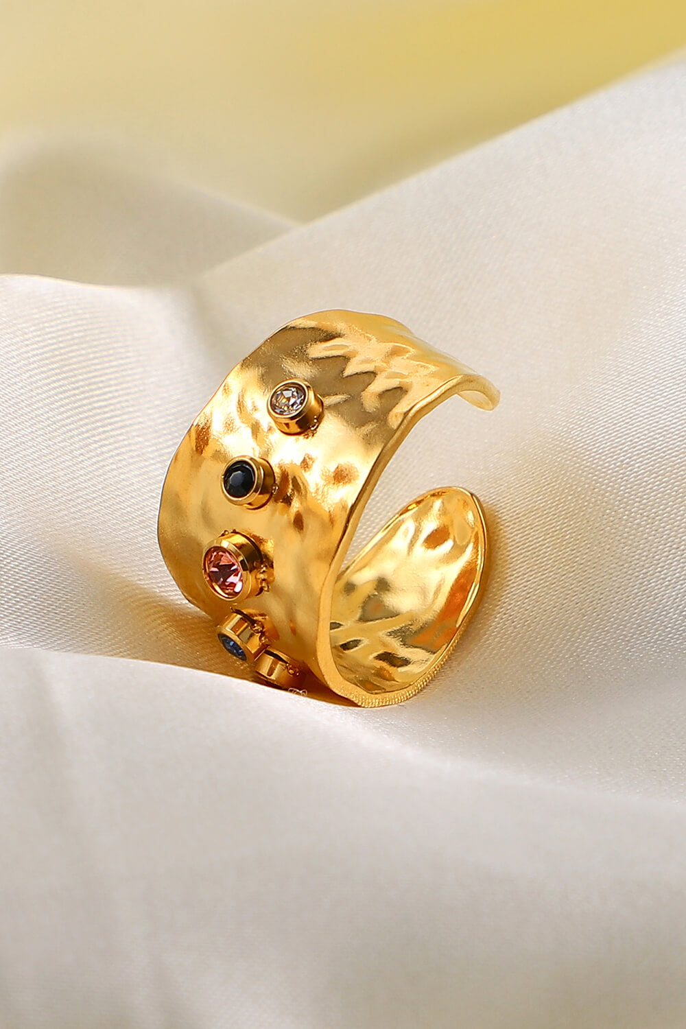 18K Gold-Plated Zircon Ring  Rings- Doll Fits