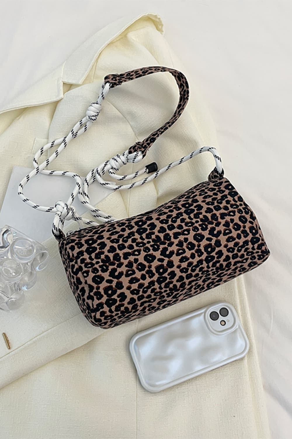 Animal Print Nylon Handbag  Handbags- Doll Fits