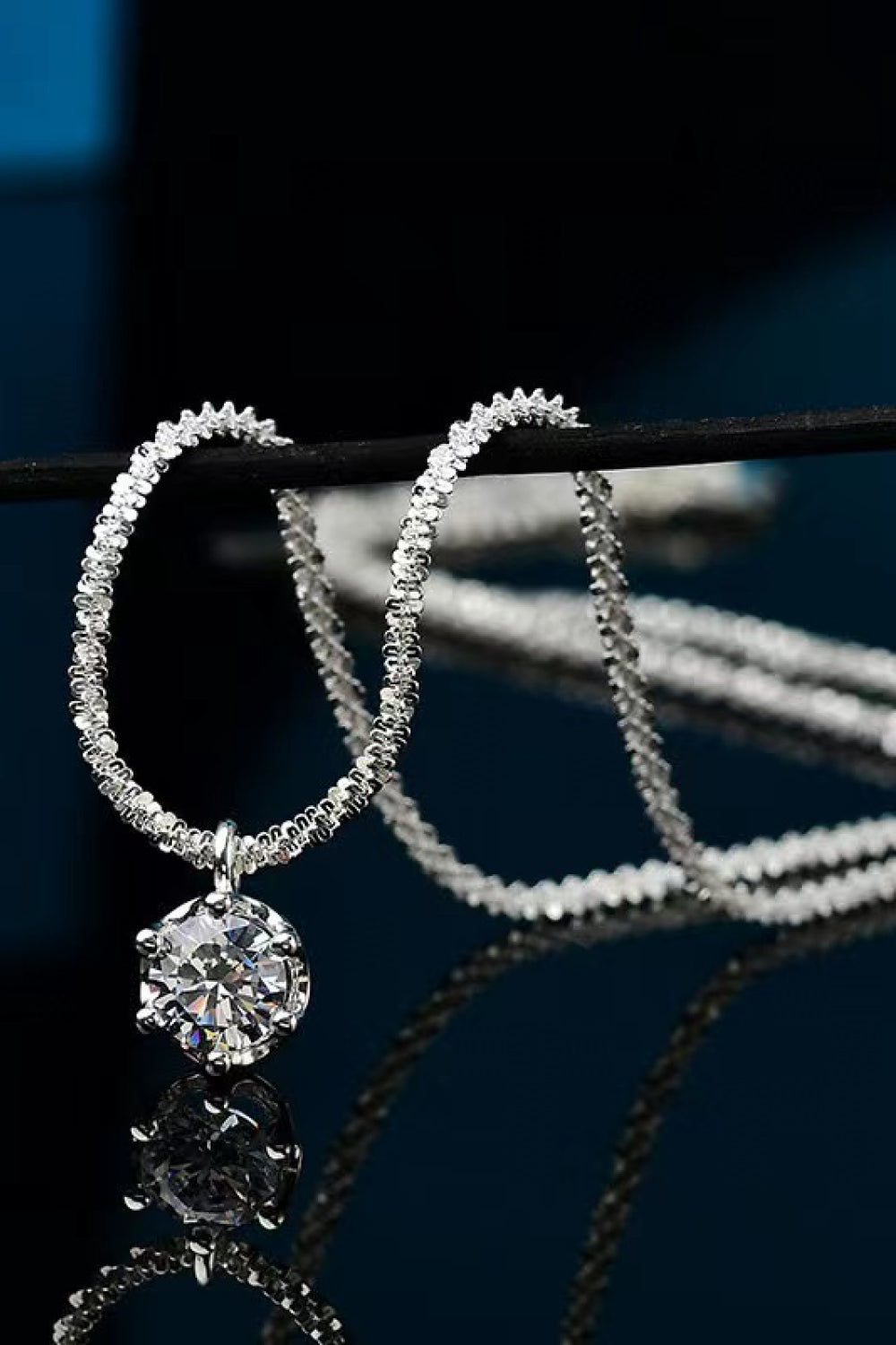 1 Carat Moissanite 925 Sterling Silver Necklace  Necklaces- Doll Fits