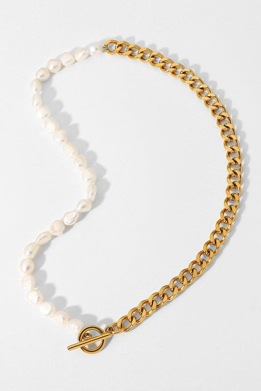 Dream Life Pearl Chunky Chain Necklace  Necklaces- Doll Fits