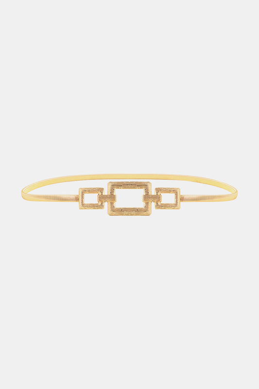 Square Shape Zinc Alloy Buckle Iron Belt  - Doll Fits