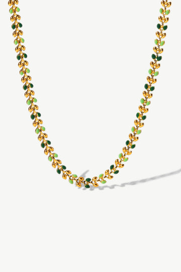 Leaf Chain Lobster Clasp Necklace  Necklaces- Doll Fits