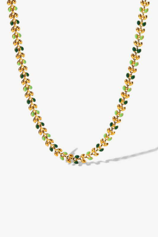 Leaf Chain Lobster Clasp Necklace  Necklaces- Doll Fits