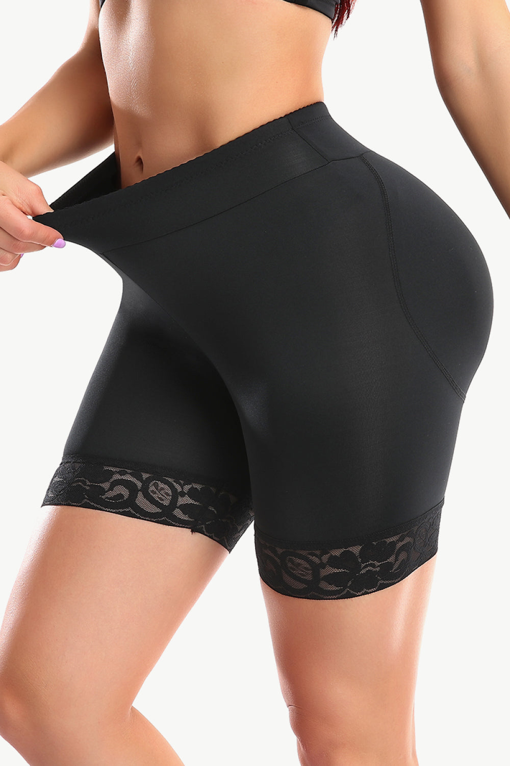 Full Size Lace Trim Lifting Pull-On Shaping Shorts  Shapewear- Doll Fits