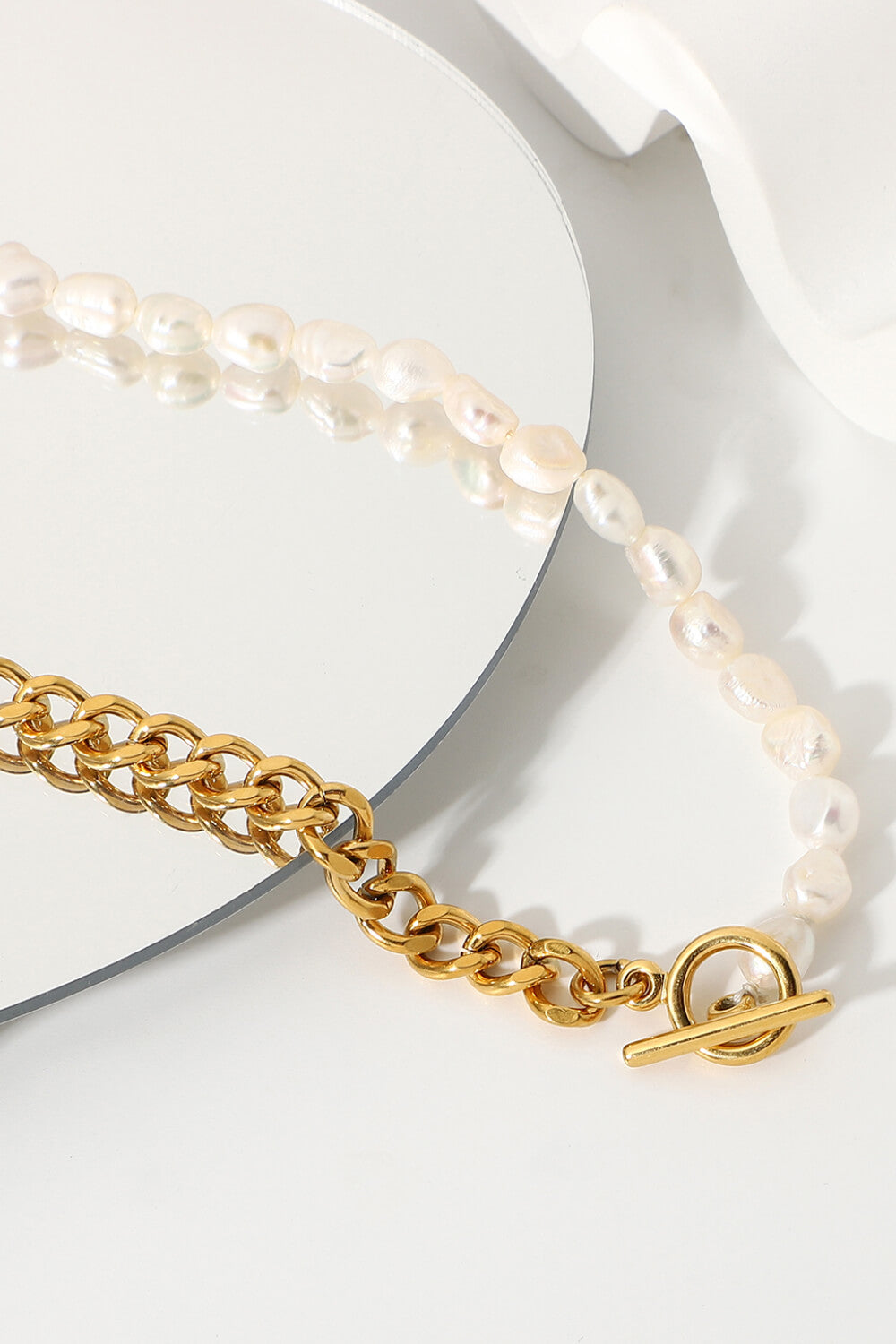 Dream Life Pearl Chunky Chain Necklace  Necklaces- Doll Fits