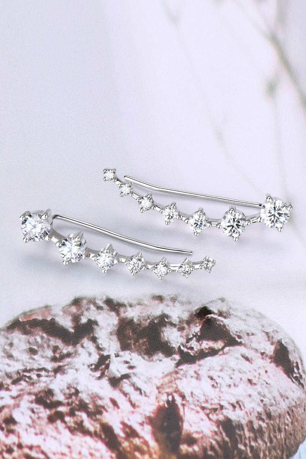 1.9 Carat Moissanite 925 Sterling Silver Earrings  Earrings- Doll Fits