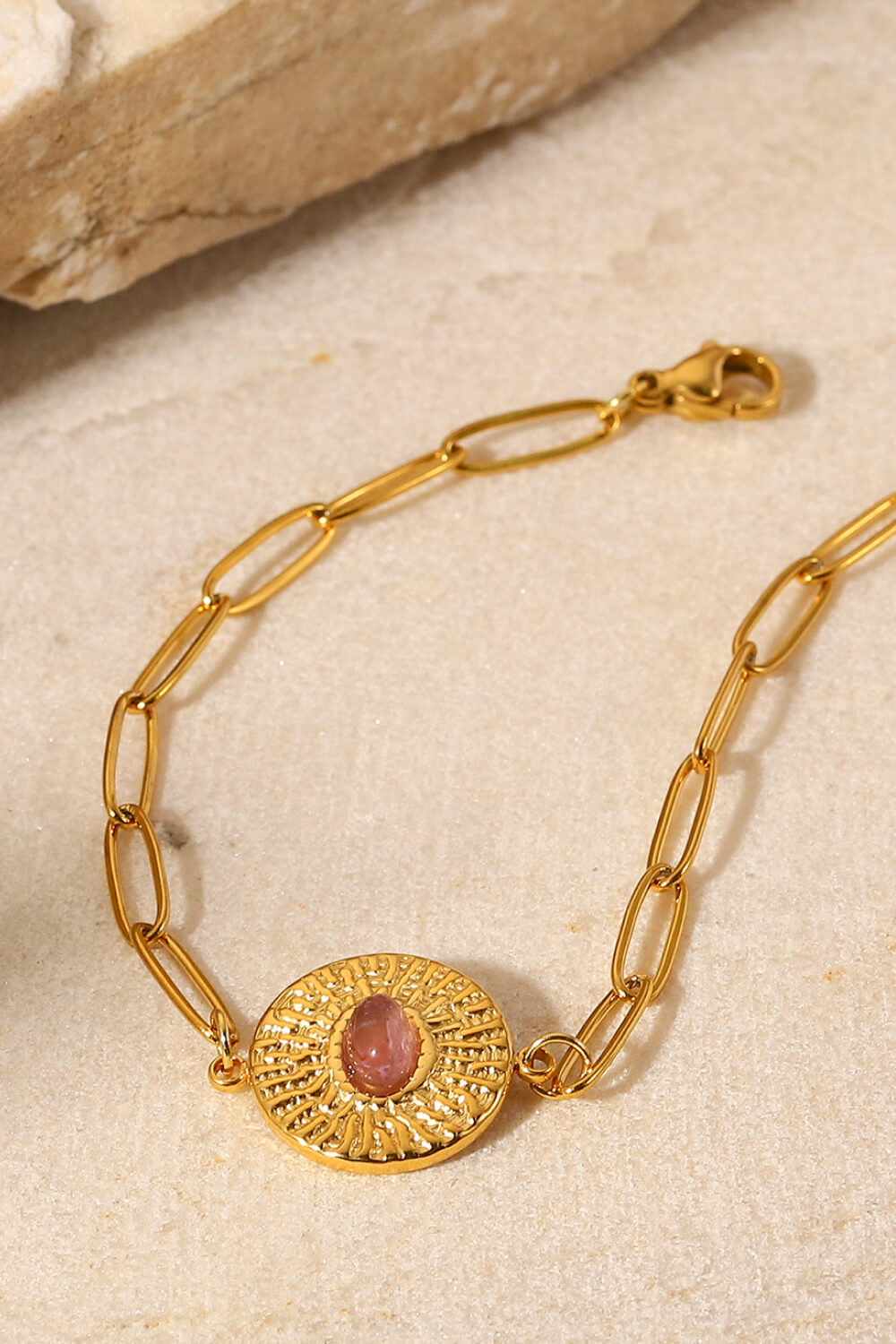18K Gold Plated Paperclip Chain Bracelet  Bracelets- Doll Fits
