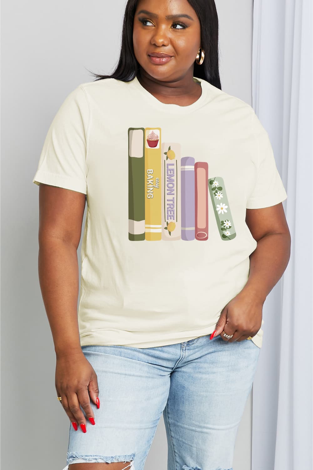 Simply Love Full Size EASY BAKING Graphic Cotton Tee  Shirts & Tops- Doll Fits