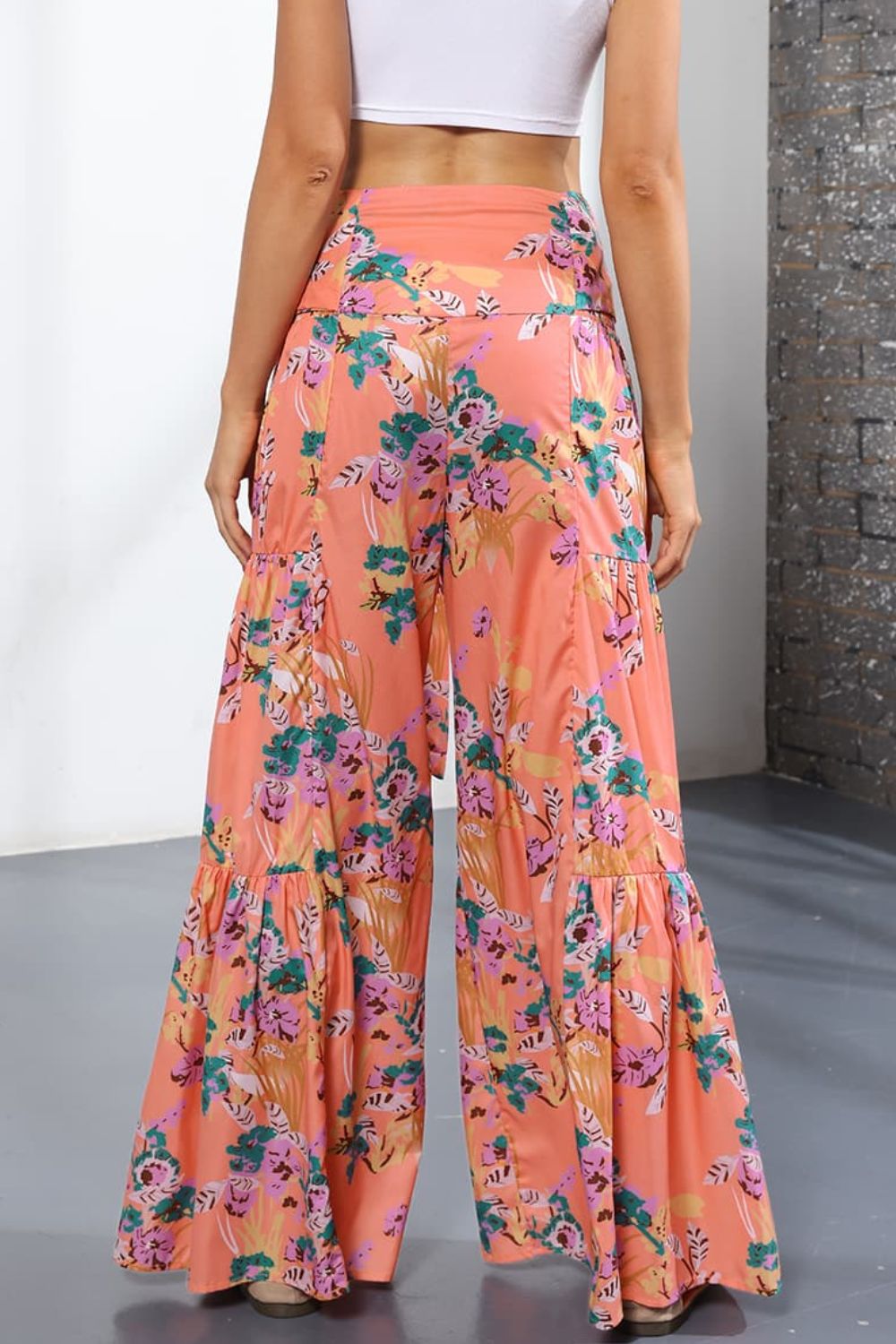 Printed High-Rise Tied Culottes  - Doll Fits
