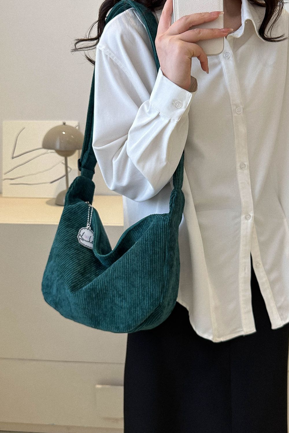 Large Corduroy Shoulder Bag  Handbags- Doll Fits