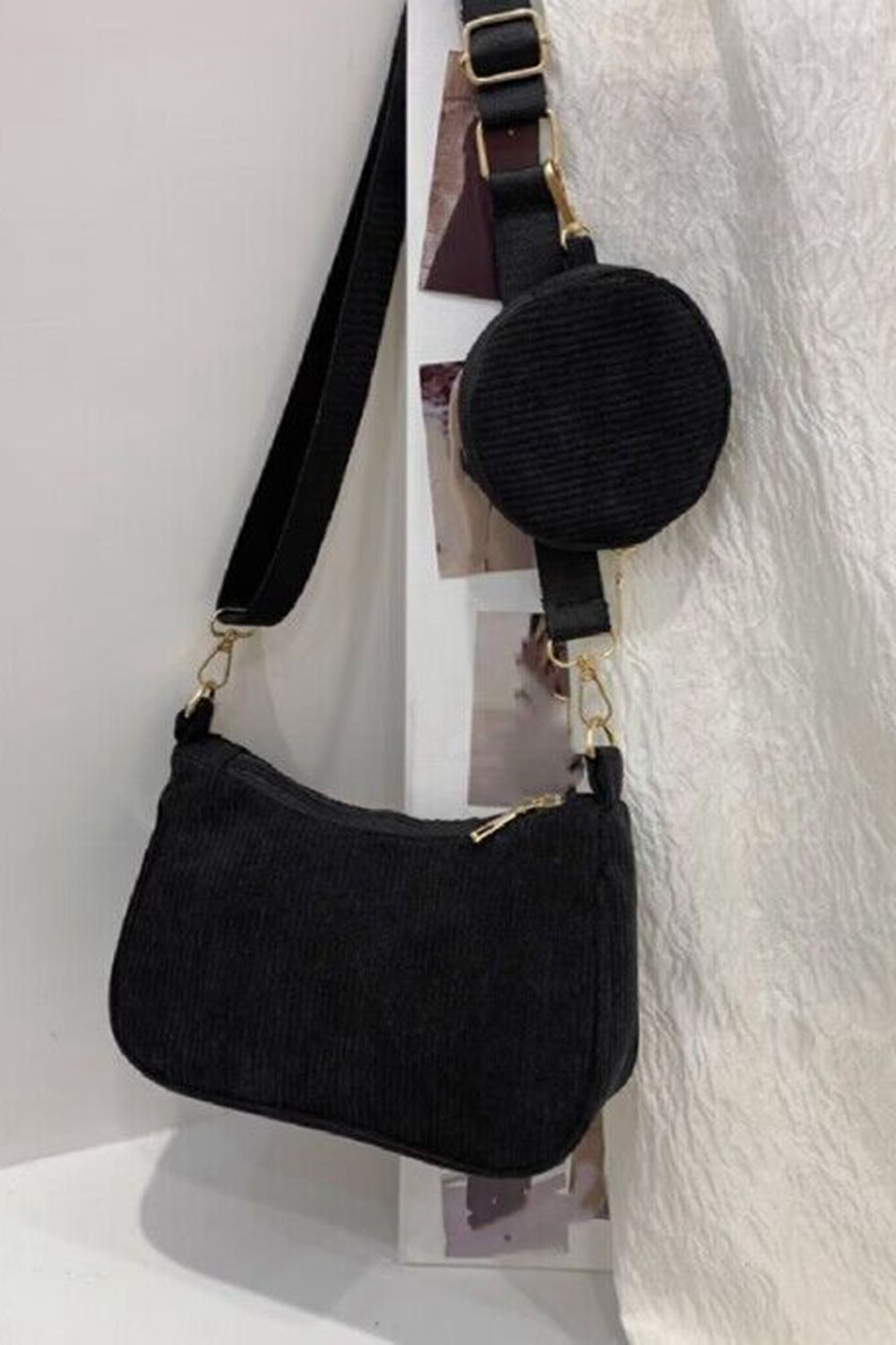 Corduroy Crossbody Bag  - Doll Fits