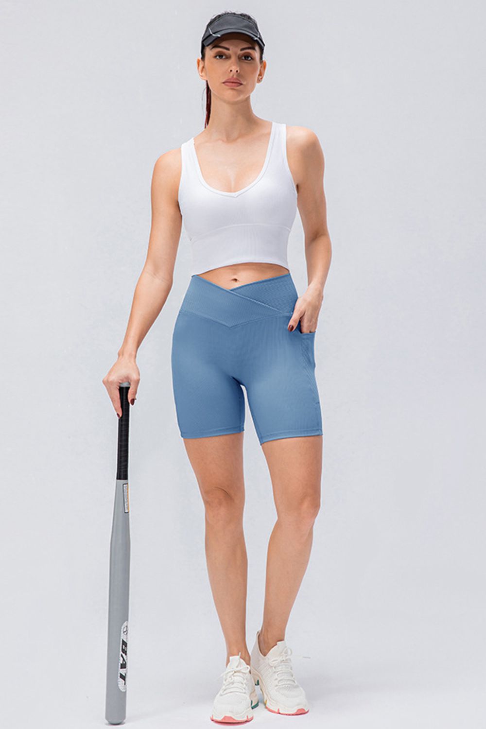 Slim Fit V-Waistband Sports Shorts  Activewear- Doll Fits