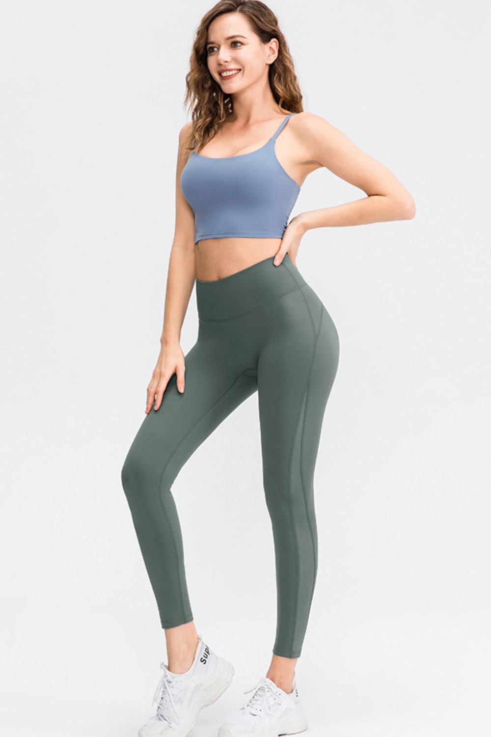 Wide Waistband Slim Fit Long Sports Pants  - Doll Fits