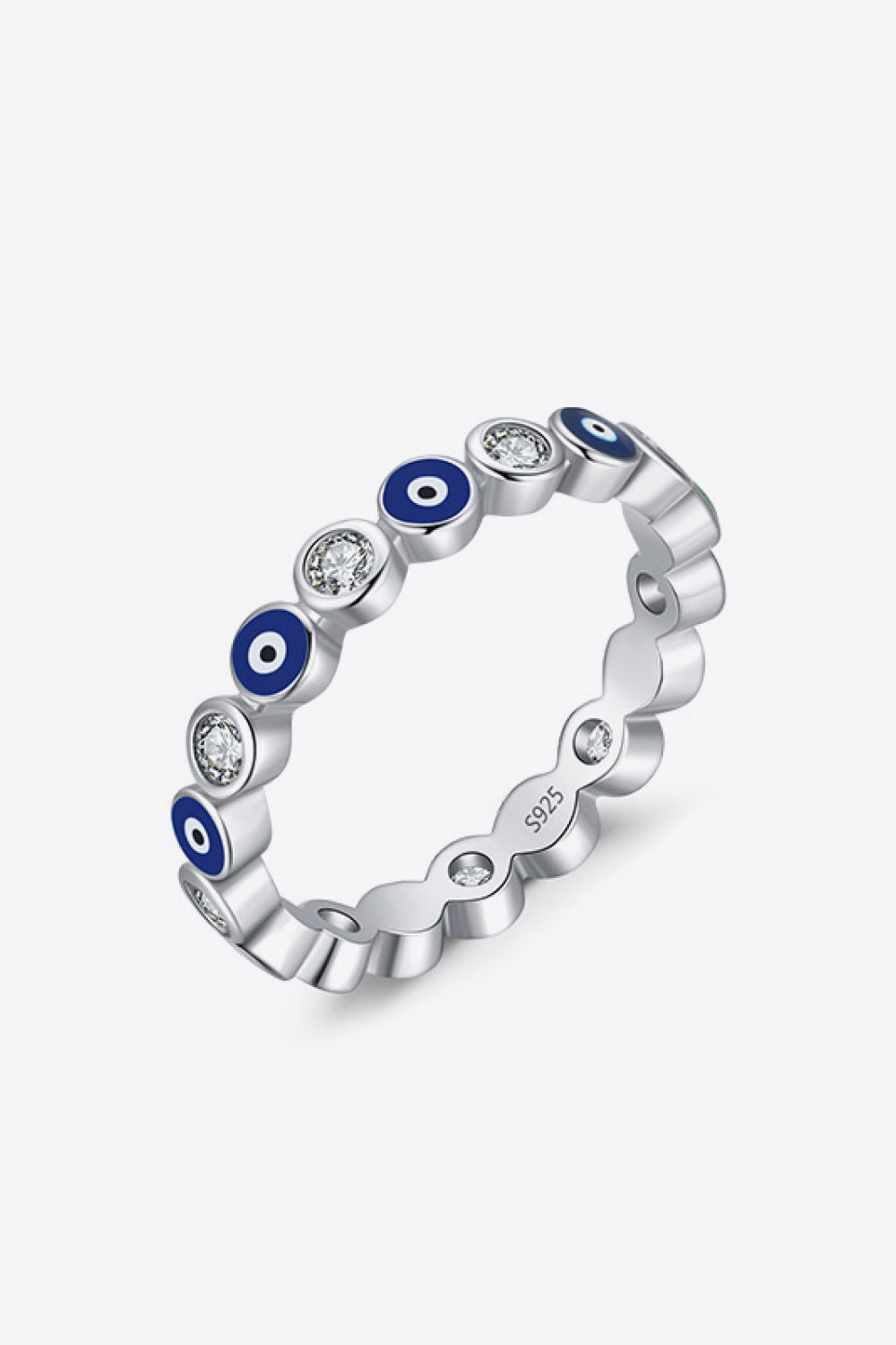925 Sterling Silver Round Shape Zircon Ring  - Doll Fits