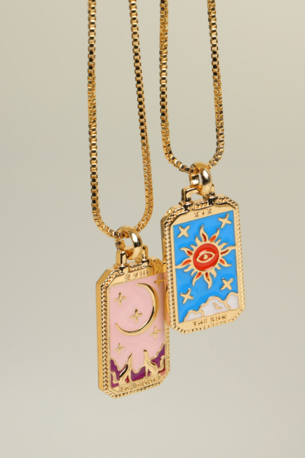Tarot Card Pendant Copper Necklace  Necklaces- Doll Fits