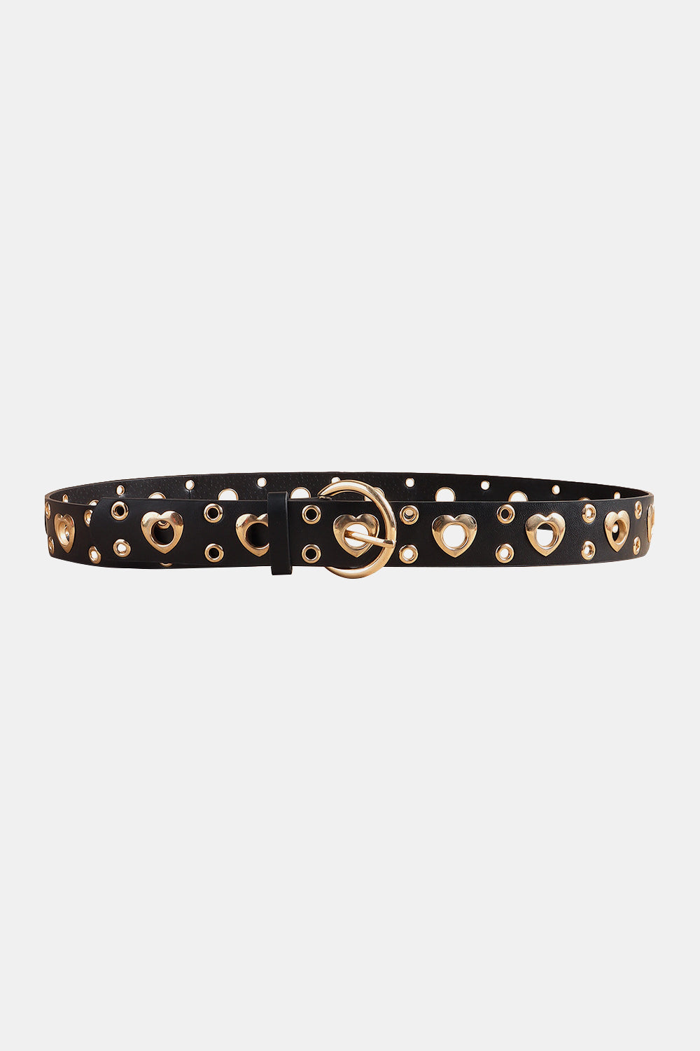 Heart Shape Alloy Detail PU Leather Belt  - Doll Fits