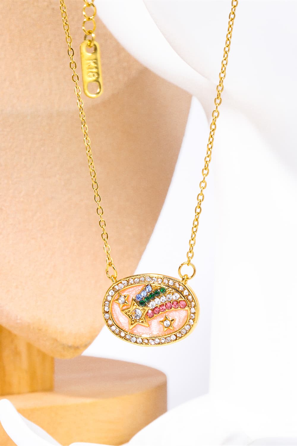 Stars in the Plate Pendant Copper Necklace  Necklaces- Doll Fits
