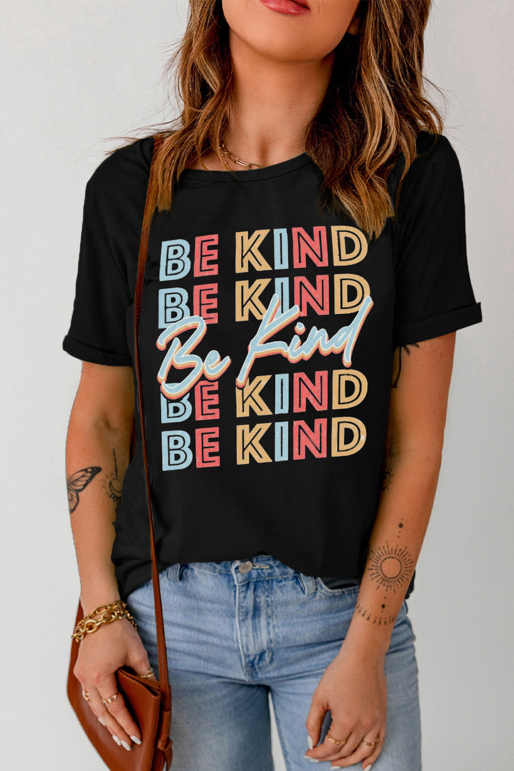 BE KIND Graphic Short Sleeve Tee  Shirts & Tops- Doll Fits