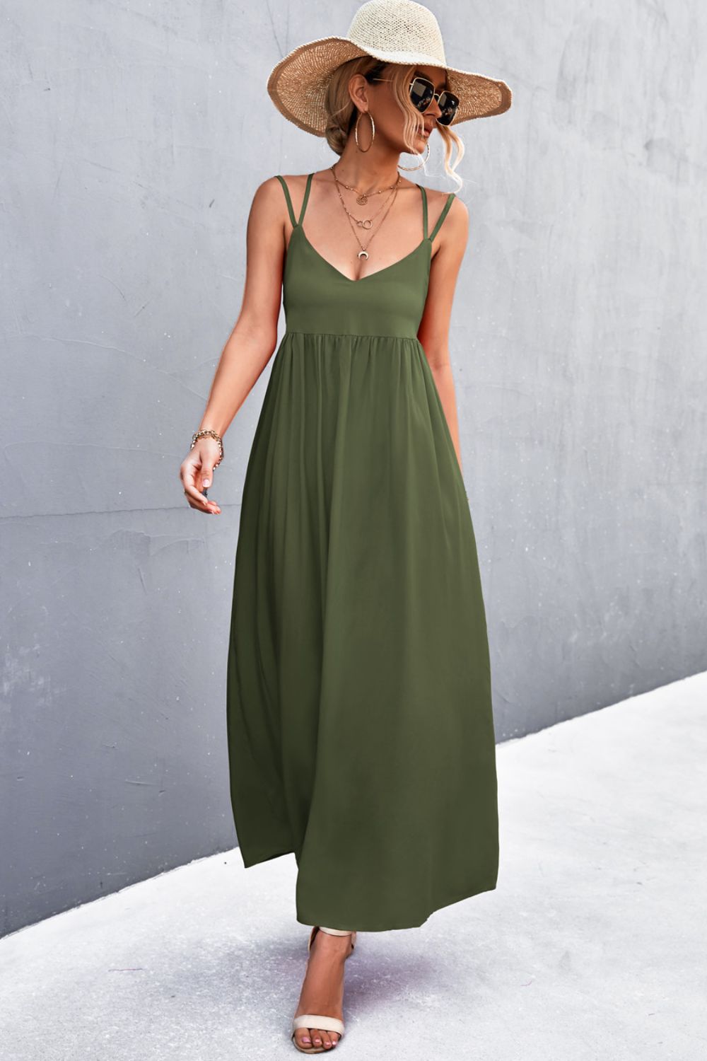 Double Strap Tie Back Dress  Dresses- Doll Fits
