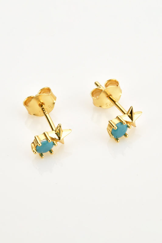 Zircon Star Stud Earrings  Earrings- Doll Fits