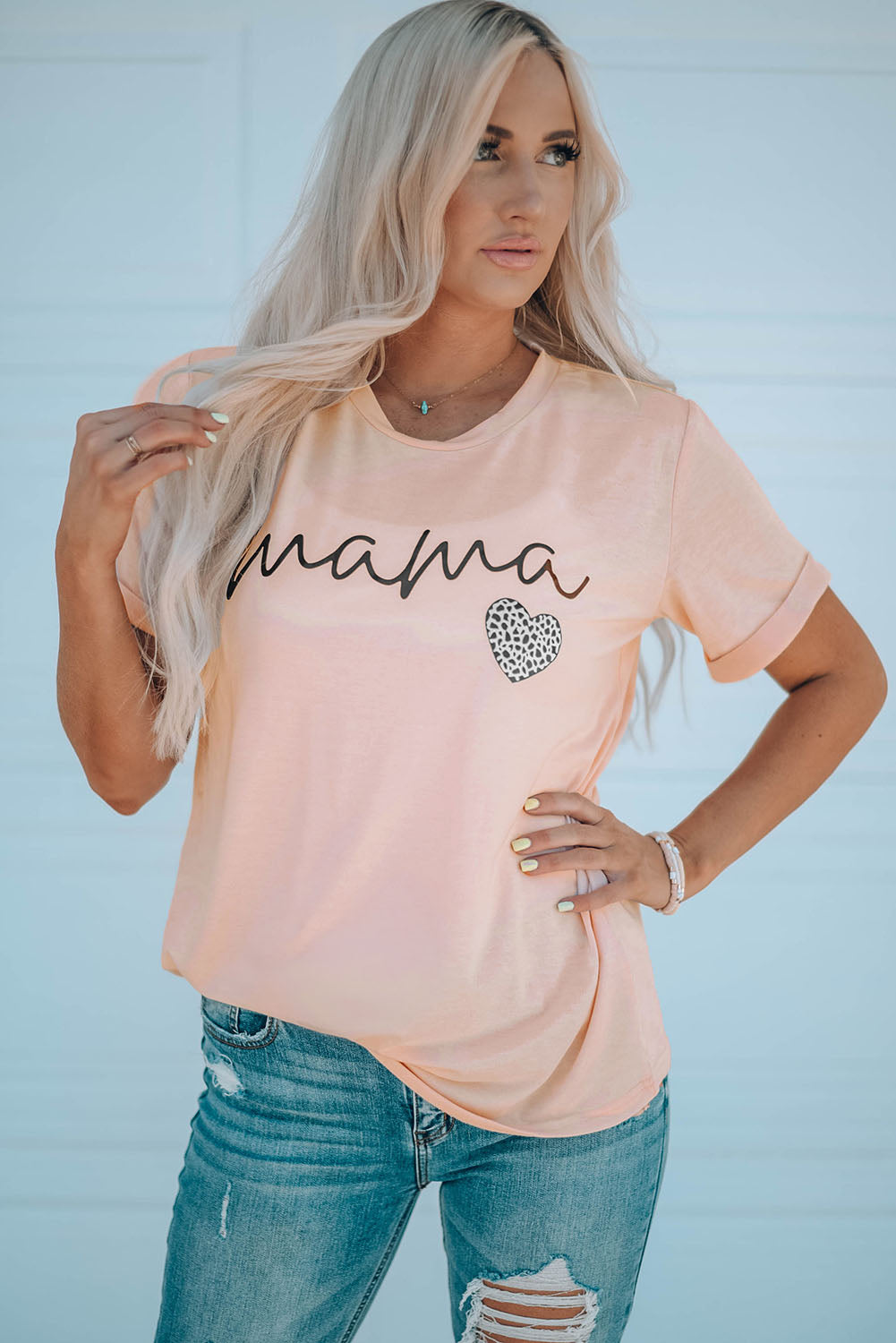 MAMA Heart Graphic Tee Shirt  Shirts & Tops- Doll Fits