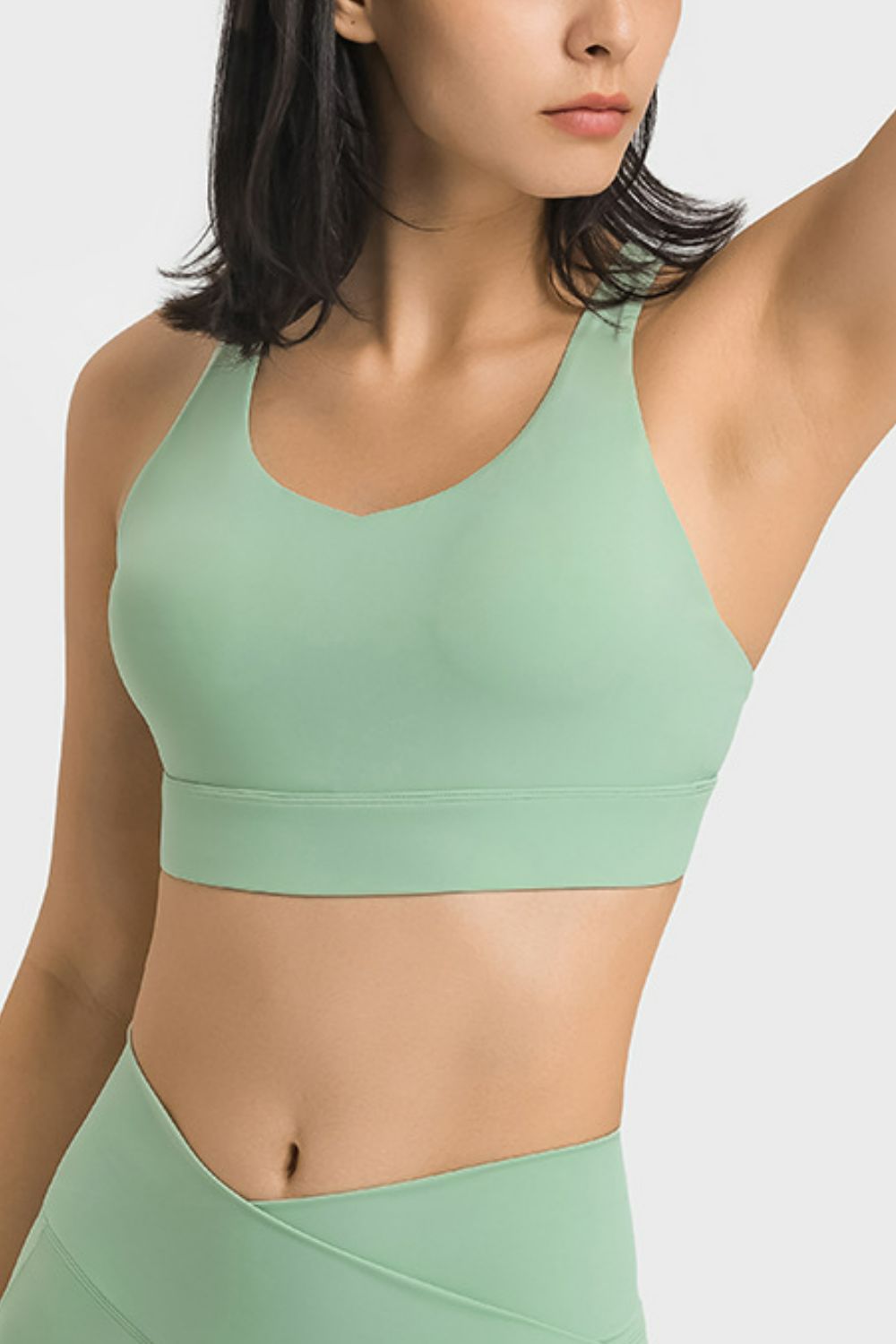 Breathable Crisscross Back Sports Bra  Activewear- Doll Fits