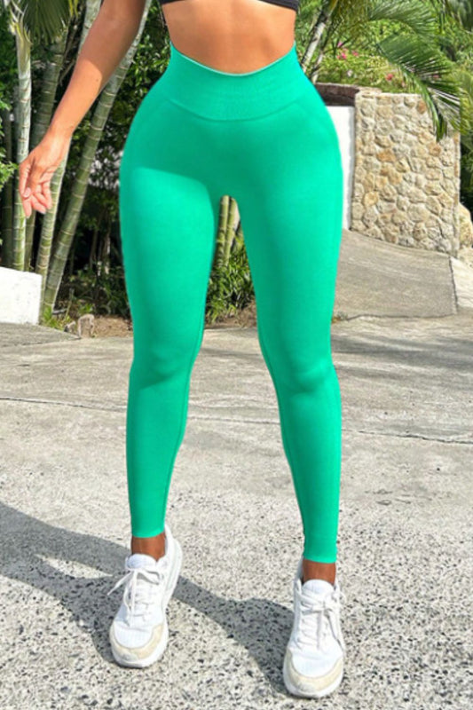 Slim Fit High Waistband Long Active Pants  - Doll Fits