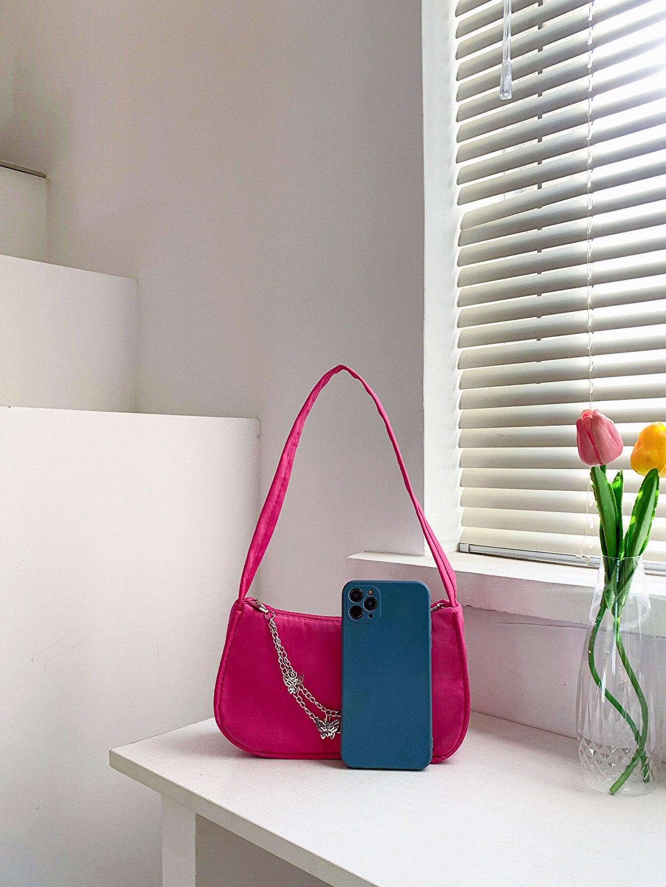 Butterfly Charm Polyester Hand Bag  Handbags- Doll Fits