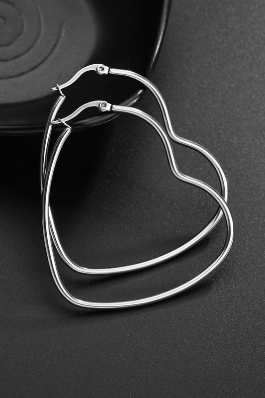 Heart Stainless Steel Earrings  Earrings- Doll Fits