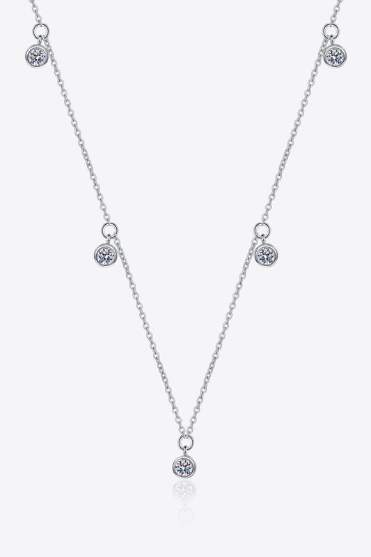 Moissanite Rhodium-Plated Necklace  Necklaces- Doll Fits