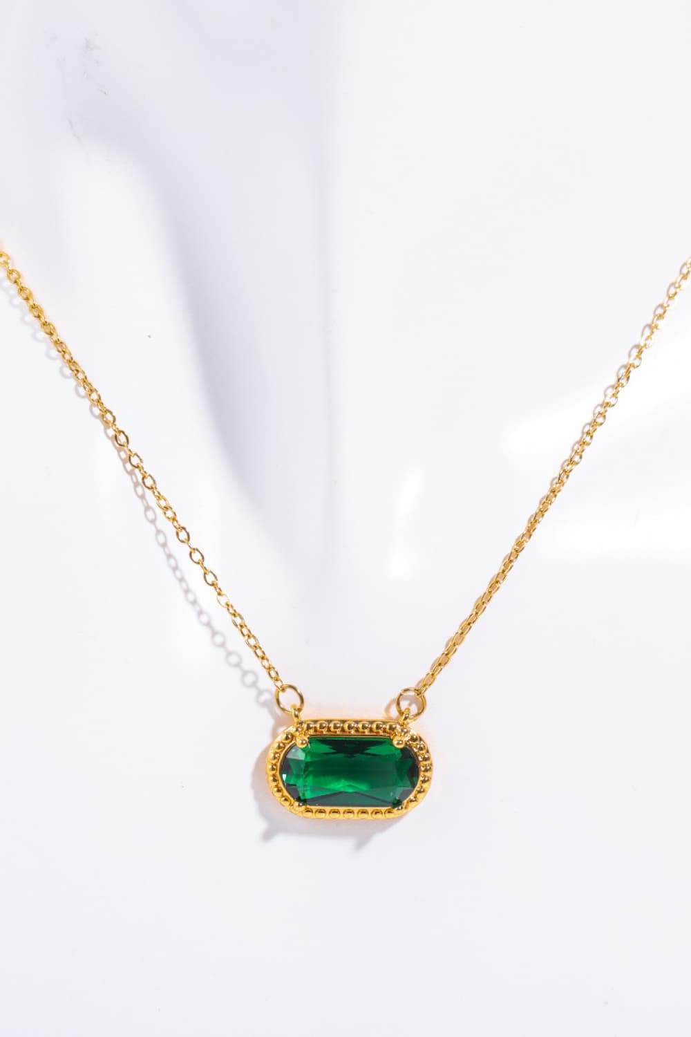 Copper 14K Gold Pleated Pendant Necklace  Necklaces- Doll Fits