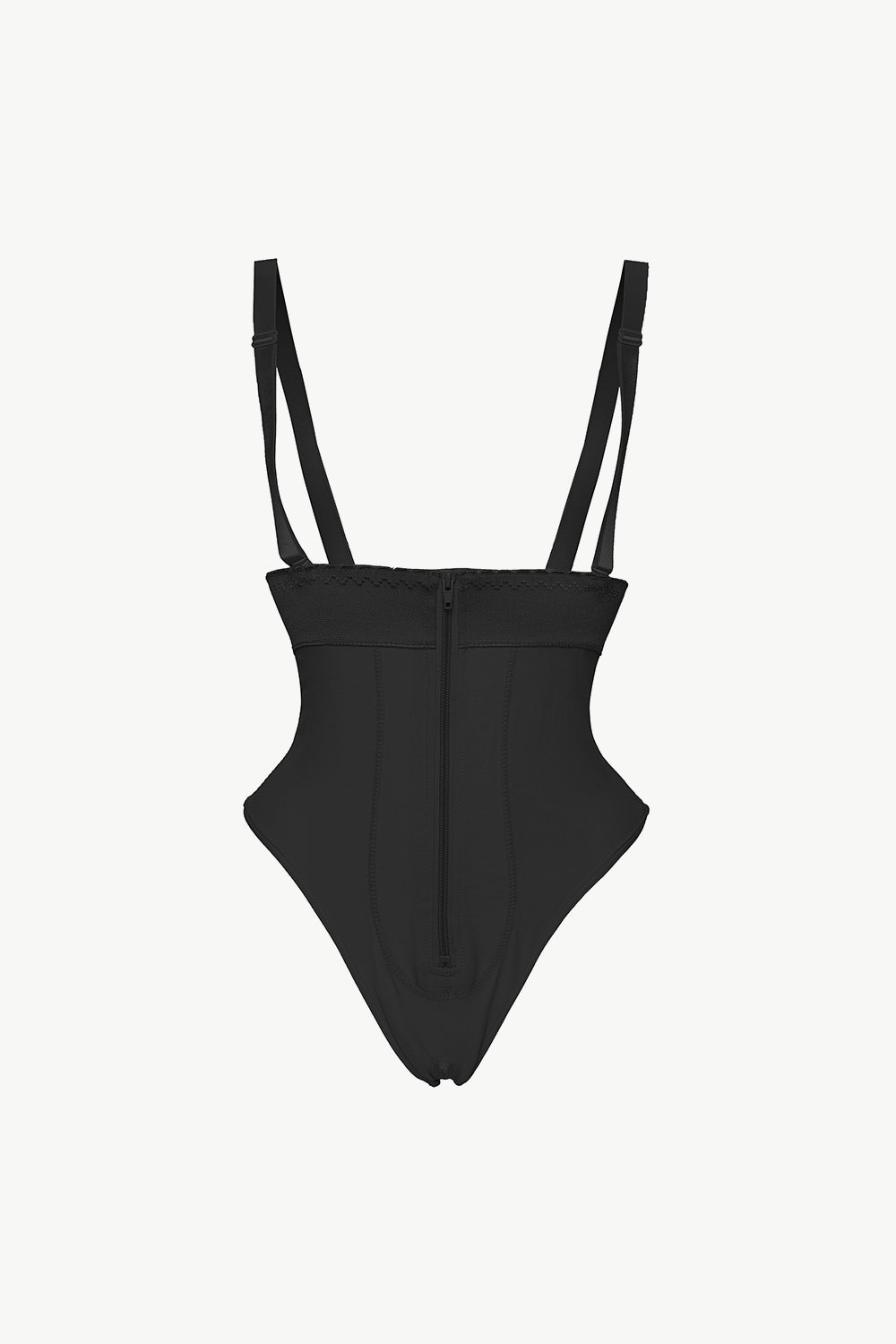 Full Size Adjustable Strap Zip-Up Shaping Bodysuit  Shapewear- Doll Fits