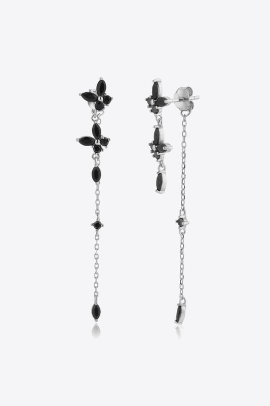 Inlaid Zircon 925 Sterling Silver Earrings  Earrings- Doll Fits