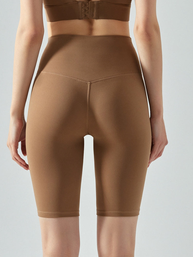 Wide Waistband Slim Fits Sports Shorts  - Doll Fits