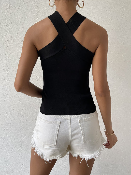 Crisscross Grecian Neck Tank  Shirts & Tops- Doll Fits